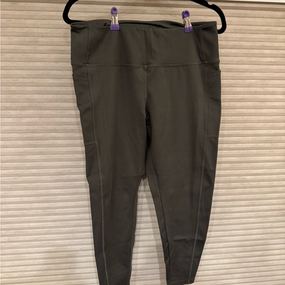 Danskin Dark Olive Leggings - Picture 1 of 3